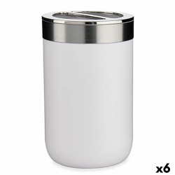 Βαση για οδοντοβουρτσεσ Berilo BP15-002-2 Λευκό Ασημί Πλαστική ύλη 7,7 x 11,2 x 7,7 cm (x6)