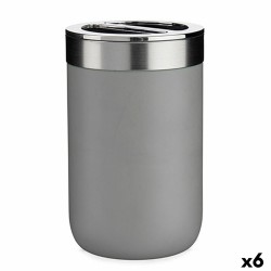 Βαση για οδοντοβουρτσεσ Berilo BP15-002-3 Γκρι Ασημί Πλαστική ύλη 7,7 x 11,2 x 7,7 cm (x6)