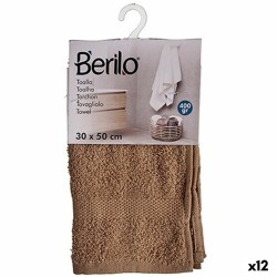 Πετσέτα μπάνιου Berilo 89660 Camel 80 % βαμβάκι 20 % πολυεστέρας 30 x 50 cm (12 Μονάδες)