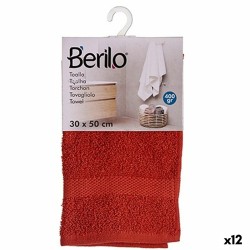 Πετσέτα μπάνιου Berilo 89664 Πλακίδιο 80 % βαμβάκι 20 % πολυεστέρας 30 x 50 cm (12 Μονάδες)