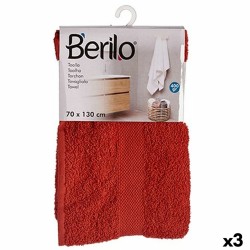 Πετσέτα μπάνιου Berilo 89666 Πλακίδιο 80 % βαμβάκι 20 % πολυεστέρας 70 x 130 cm (3 Μονάδες)
