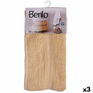 Πετσέτα μπάνιου Berilo 89659 Κρεμ 80 % βαμβάκι 20 % πολυεστέρας 90 x 150 cm (3 Μονάδες)