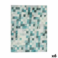 Τραπεζομάντηλο Kinvara CUADROS-A Τυρκουάζ Καμβά 140 x 180 cm Ανθεκτικό στους λεκέδες Εικόνες (x6)
