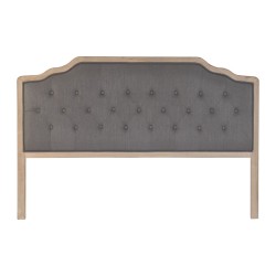 Κεφαλάρι κρεβατιού DKD Home Decor Σκούρο γκρίζο ξύλο καουτσούκ 160 x 10 x 120 cm