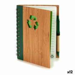Τετράδιο Σπιράλ με Στυλό Pincello AR1810136 1 x 18 x 14 cm Bamboo (12 Μονάδες)