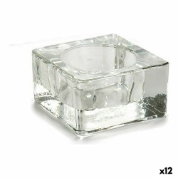 Κηροπήγιο Διαφανές Γυαλί 6 x 3 x 6 cm (12 Μονάδες)