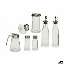 Condiment container set Ασημί Μέταλλο (12 Μονάδες)