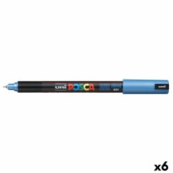 Μαρκαδόρος POSCA PC-1MR Μεταλλικό Μπλε (x6)
