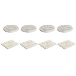 Σουβέρ Home ESPRIT Ορείχαλκος Μάρμαρο (x2)
