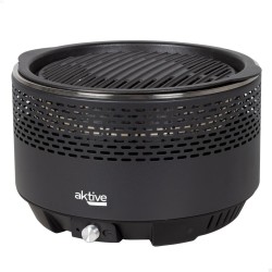 φορητό Mπάρμπεκιου Aktive Στρογγυλή Χωρίς καπνό Μαύρο Ανοξείδωτο ατσάλι Σίδερο 34 x 21,5 x 34 cm