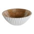 Σαλατιέρα DKD Home Decor Λευκό Φυσικό Ξύλο από Μάνγκο 30 x 30 x 12 cm