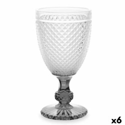 Ποτήρι Κρασί Vivalto Διαφανές Ανθρακί Γυαλί 256 ml Διαμάντι (x6)