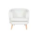 Κάθισμα DKD Home Decor Λευκό Φυσικό Ξύλο 91 x 80 x 78 cm