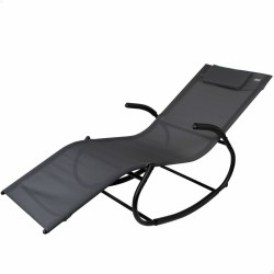 Solseng Aktive Μαύρο Χάλυβας Textilene 172 x 53 x 75 cm