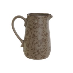 Kανάτα Home ESPRIT Καφέ Πράσινο Πήλινα Φύλλο φυτού Shabby Chic