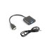 Αντάπτορας HDMI σε VGA Lanberg AD-0017-BK Μαύρο 20 cm