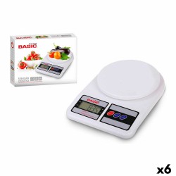 ζυγαριά κουζίνας Basic Home Ψηφιακό 7 kg Λευκό 23 x 16 x 3,6 cm (x6)