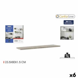 Ράφια Confortime Mural Ξύλο MDF Επιπλέουν x6 23,5 x 80 x 1,5 cm