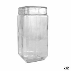 Βάζο La Mediterránea Γυαλί 2,2 L 11 x 11 x 22,5 cm Τετράγωνο (12 Μονάδες)