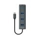 Hub USB-C 4 Θύρες Savio AK-57 Ethernet (RJ-45) Γκρι Hub USB-C 4 Θύρες Savio AK-57 Ethernet (RJ-45) Γκρι