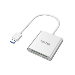 Εξωτερική Μονάδα Ανάγνωσης Καρτών Unitek Y-9313 Μαύρο Ασημί