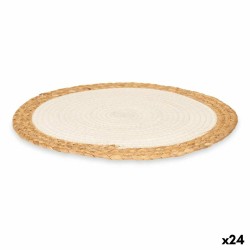 Σουπλά Kinvara TS23885-W Λευκό βαμβάκι Φύκια 35 x 0,6 x 35 cm (24 Μονάδες)