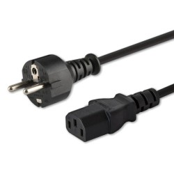 ΚαλώδιοΤροφοδοσίας Savio CL-138 Schuko IEC C13 Μαύρο 1,8 m