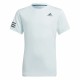 Παιδικό Μπλούζα με Κοντό Μανίκι Adidas Club Tennis 3 bandas Λευκό Παιδικό Μπλούζα με Κοντό Μανίκι Adidas Club Tennis 3 bandas Λευκό