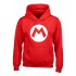 Unisex Φούτερ με Κουκούλα Super Mario Badge Κόκκινο