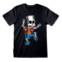 Μπλούζα με Κοντό Μανίκι The Simpsons Skeleton Bart Μαύρο Για άνδρες και γυναίκες