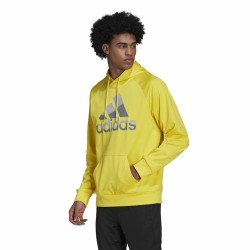 Ανδρικό Φούτερ με Κουκούλα Adidas  Game and Go Big Logo Κίτρινο