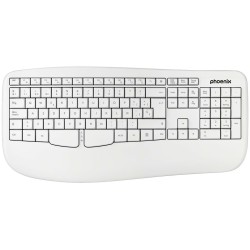 Ασύρματο Πληκτρολόγιο Phoenix K201 Λευκό Ισπανικό Qwerty