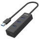 Hub USB 4 Θύρες Unitek Y-3089 Μαύρο Hub USB 4 Θύρες Unitek Y-3089 Μαύρο