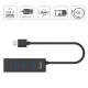 Hub USB 4 Θύρες Unitek Y-3089 Μαύρο Hub USB 4 Θύρες Unitek Y-3089 Μαύρο