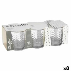 Σετ ποτηριών Vivalto Διαφανές Γυαλί Κύματα 265 ml (8 Μονάδες)