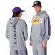 Unisex Φούτερ με Κουκούλα New Era LA Lakers NBA Colour Block Γκρι Unisex Φούτερ με Κουκούλα New Era LA Lakers NBA Colour Block Γκρι