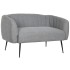 Καναπές DKD Home Decor Μαύρο Γκρι Αφρός Ξύλο Μέταλλο Βελούδο Scandi 129 x 75 x 73 cm