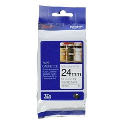 Πλαστικοποιημένη Ταινία για Στυλό Brother TZEN251 8 m Λευκό Μαύρο Μαύρο/Λευκό