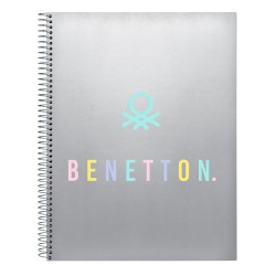 Σημειωματάριο Benetton Silver Ασημί A4 120 Φύλλα