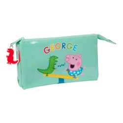 Διπλή Κασετίνα Peppa Pig George Μέντα 22 x 12 x 3 cm
