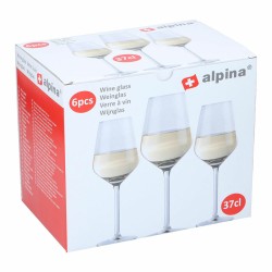 Set of wine glasses Alpina Διαφανές 370 ml (x6)