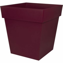 Βάζο Λουλουδιών Ecolux 49,5 x 49,5 x 52,5 cm Σκούρο Κόκκινο Πλαστική ύλη Τετράγωνο Σύγχρονη