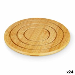 Σουπλά Kinvara 897 Φυσικό Bamboo Στρόγγυλο 19 x 1 x 19 cm (24 Μονάδες)
