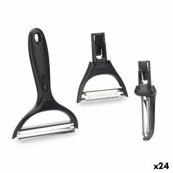 Σετ ξεφλουδιστήρια Kinvara KT190129 Ανοξείδωτο ατσάλι πολυπροπυλένιο ABS Εναλλάξιμες κεφαλές 3 Τεμάχια (24 Μονάδες)