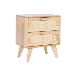 Κομοδίνο Home ESPRIT Ξύλο Μέταλλο ρατάν 40 x 30 x 48 cm
