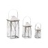 Lanterne Home ESPRIT Ασημί Κρυστάλλινο Χάλυβας Chrome 20 x 20 x 48 cm (3 Τεμάχια)