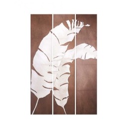 Παραβάν Gift Decor Λευκό Καφέ Καμβάς 122 x 2,5 x 180 cm 40 x 180 x 7 cm