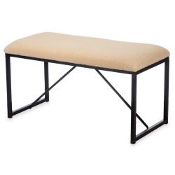 Παγκάκι Gift Decor TR23063-2 Μπεζ Μέταλλο Ύφασμα 81 x 42 x 38 cm