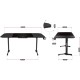 Γραφείο Gaming Huzaro HZ-Hero 4.7 Μαύρο Ξύλο MDF 160 x 75 cm Γραφείο Gaming Huzaro HZ-Hero 4.7 Μαύρο Ξύλο MDF 160 x 75 cm