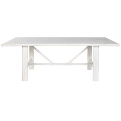 Τραπεζαρία Home ESPRIT Λευκό Ξύλο από Μάνγκο 213,4 x 96,5 x 76,2 cm